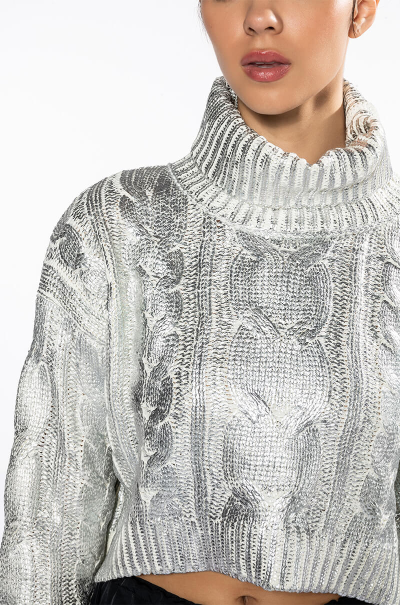 ESME SILVER METALLIC SWEATER