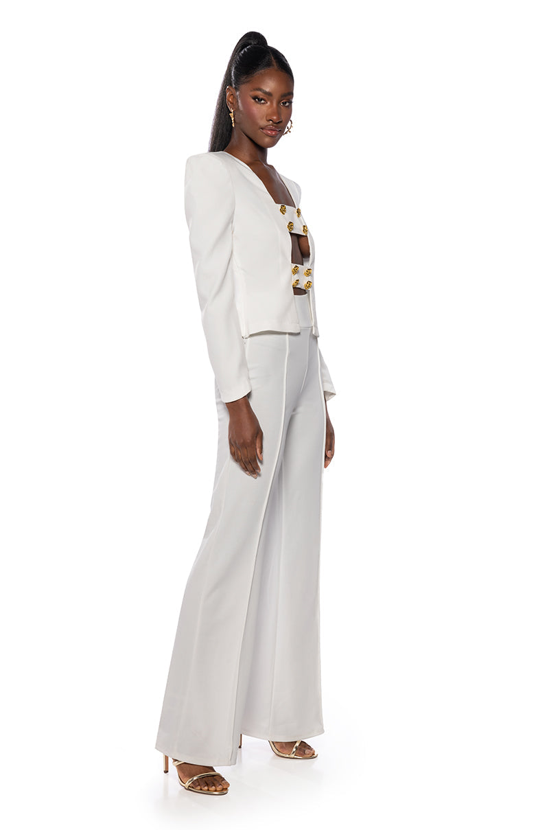 FLORENCE STRUCTURED BLOUSE IN WHITE