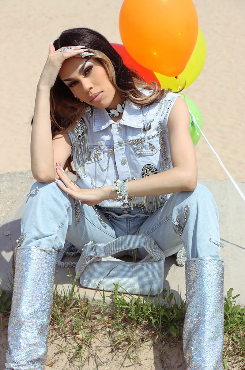 HOUDINI EMBELLISHED DENIM VEST