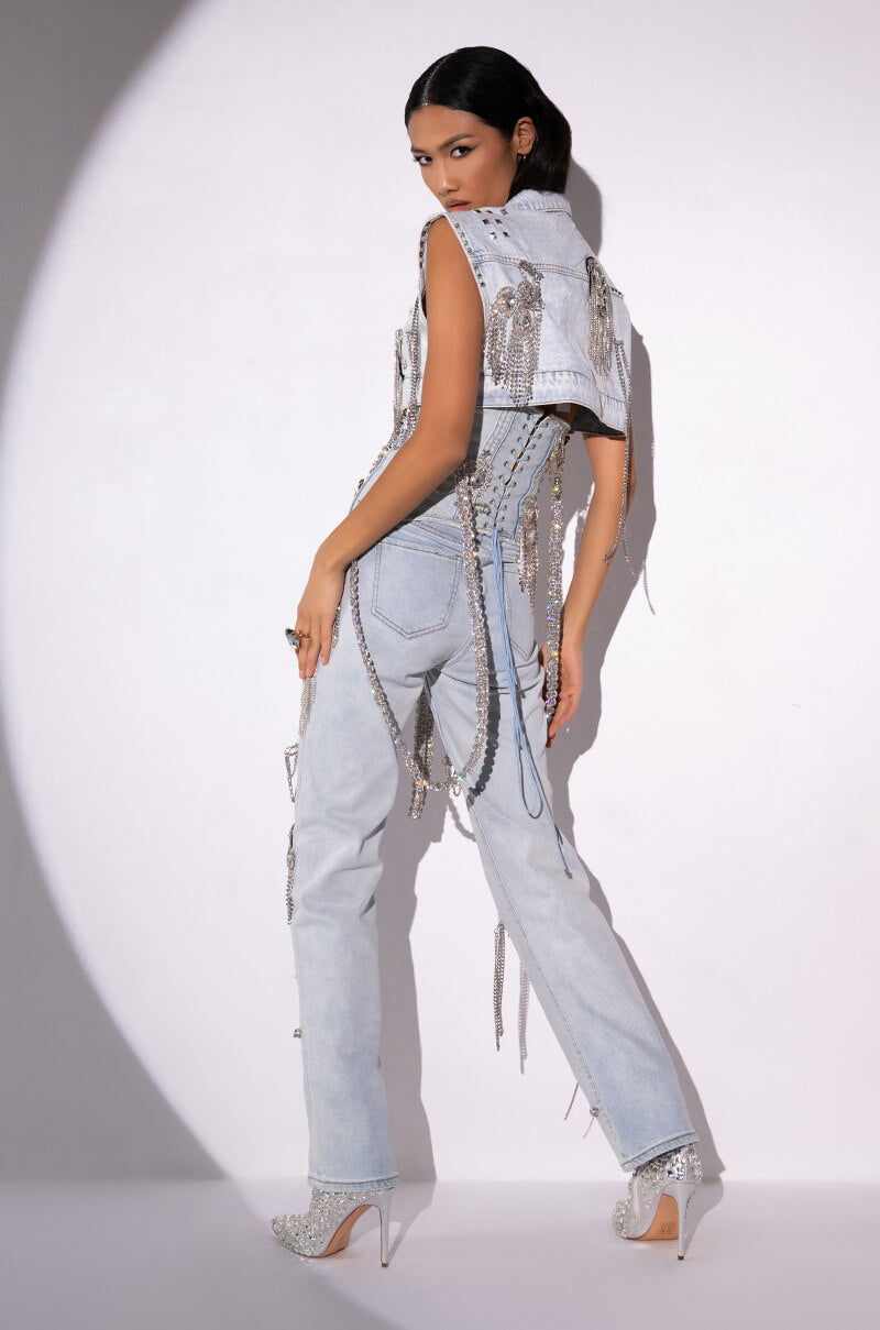HOUDINI EMBELLISHED DENIM VEST