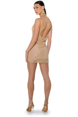 IN THE NUDE RHINESTONE BACKLESS MINI DRESS
