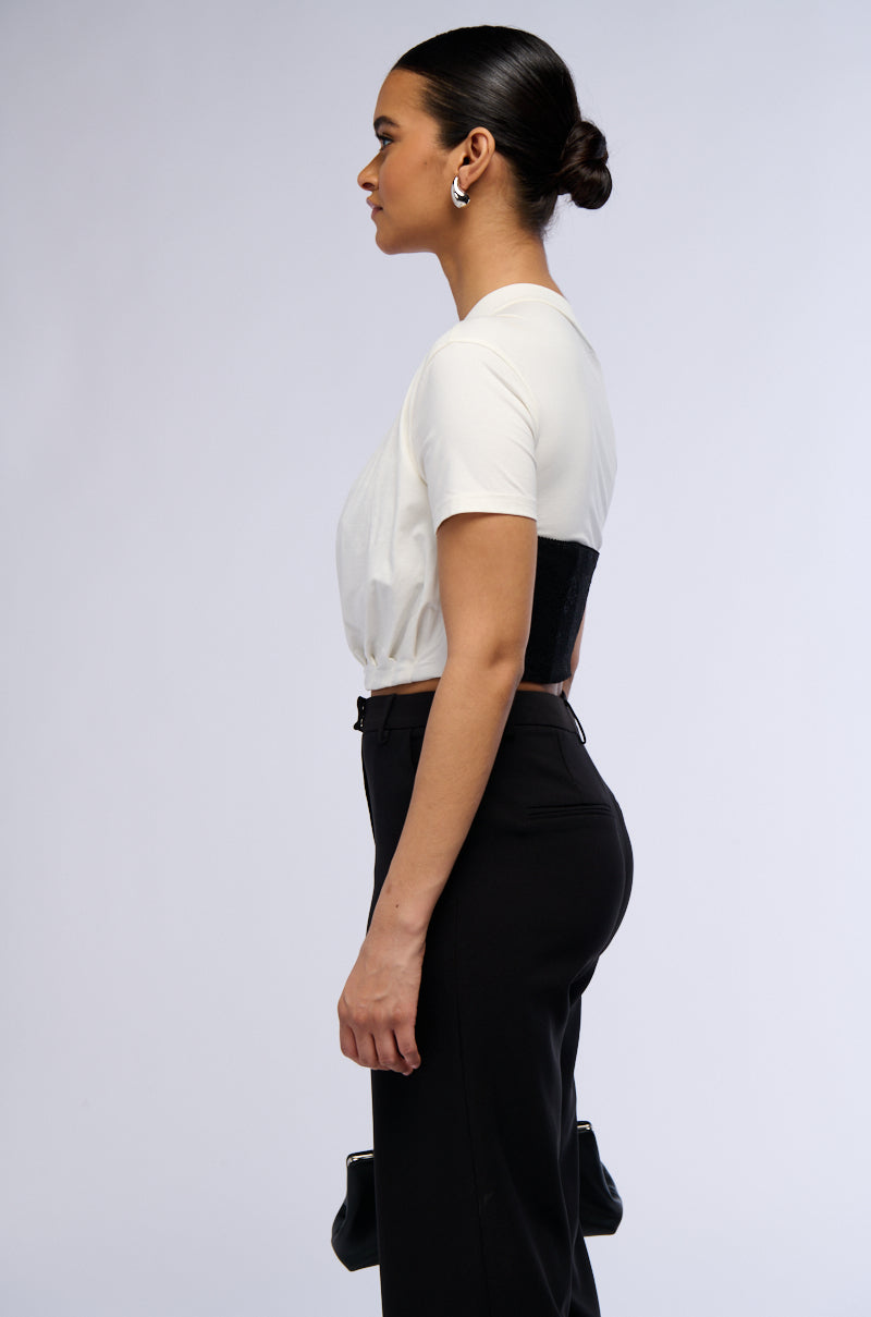 LEAVE IT TEE WITH CORSET