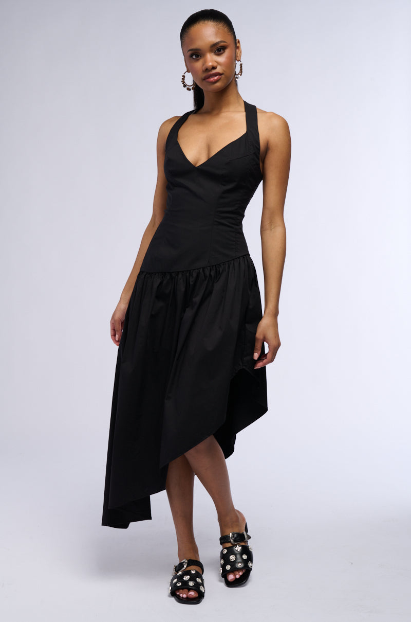 MYKONOS POPLIN MIDI DRESS