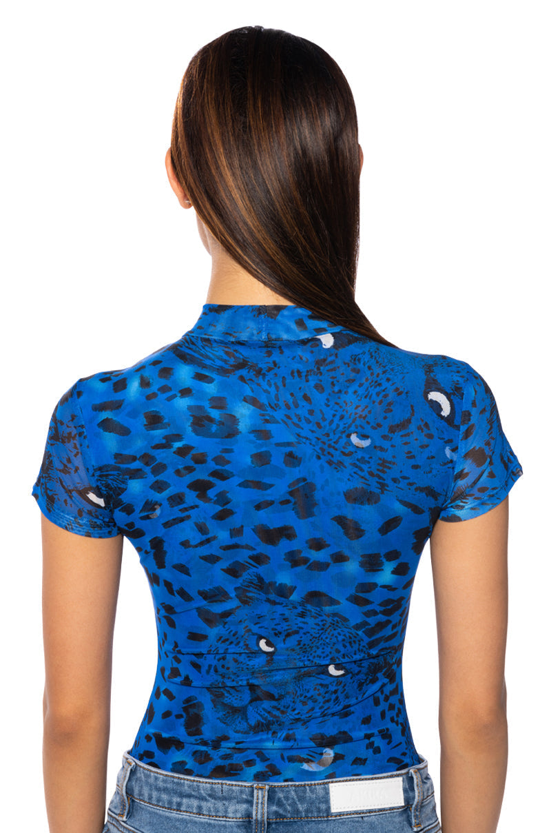 NATURE CALLING CHEETAH PRINT SHORT SLEEVE BODYSUIT