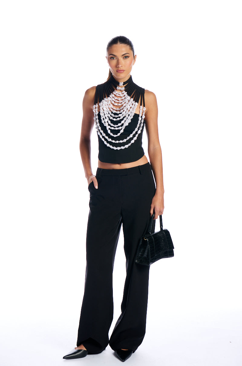 NEVER LOSE ME BEADED TOP