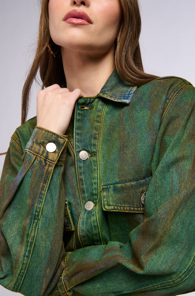 NIGHT GAZING COLORFUL DENIM JACKET