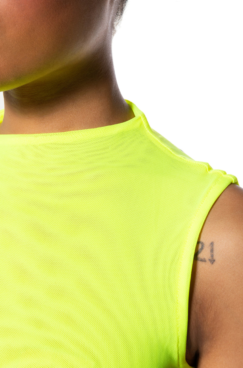 PAXTON SLEEVELESS MESH BODYSUIT