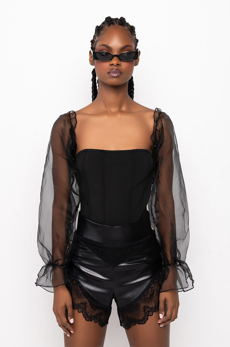 NADINE ATTACHED SLEEVE BODYSUIT