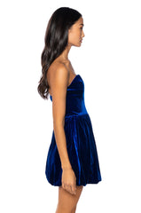REGINA SWEETHEART VELVET MINI DRESS