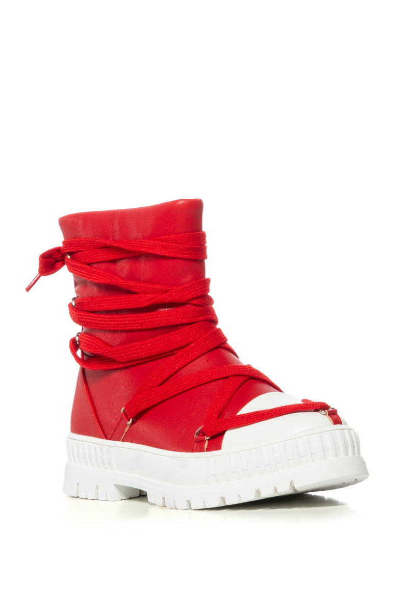 RICHIE RED LACE TIED SNEAKER