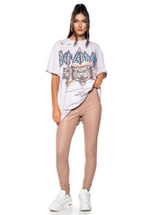 RIO HIGH RISE LEGGING WITH 4 WAY STRETCH IN BEIGE