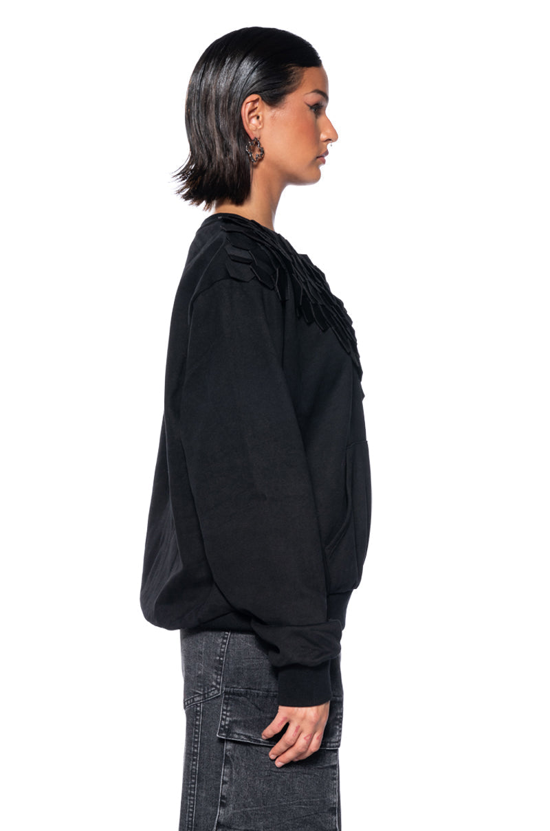 RUN IT TEXTURED CREWNECK