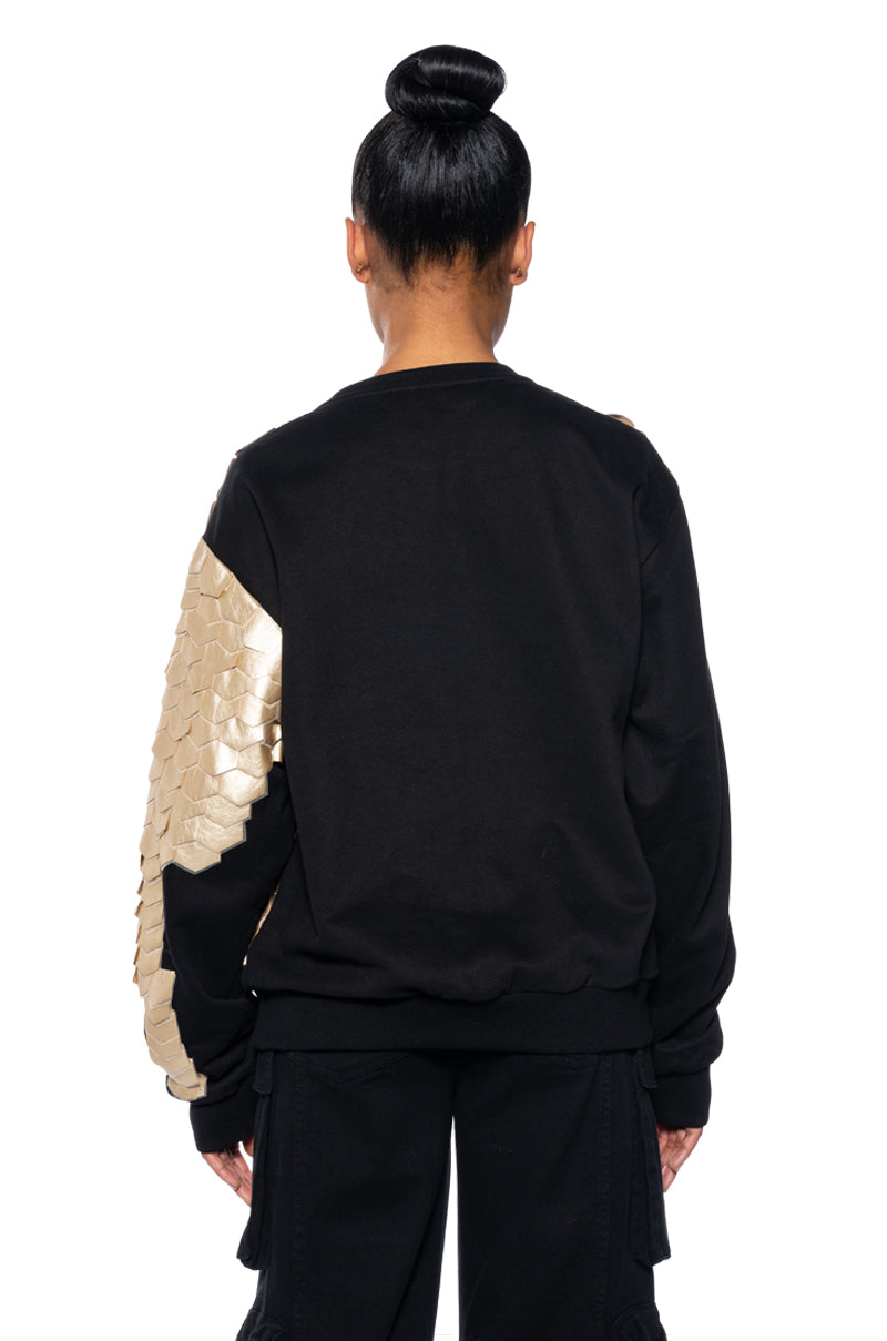 RUN IT TEXTURED CREWNECK