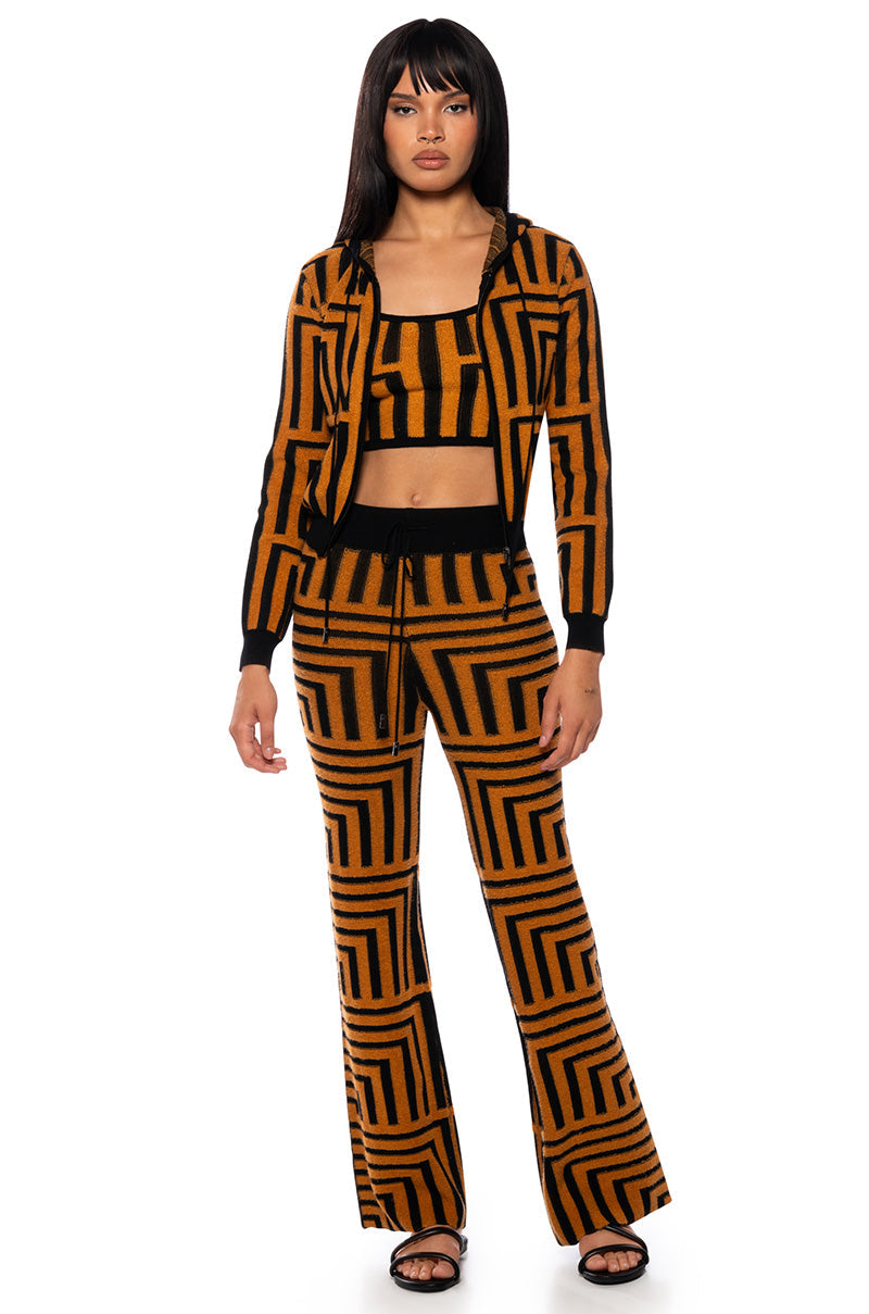 SAVANNAH ORANGE ZIP UP CARDIGAN