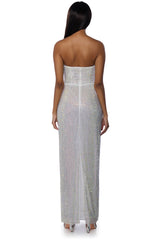 SLEEK AND SEXY RHINESTONE MAXI DRESS