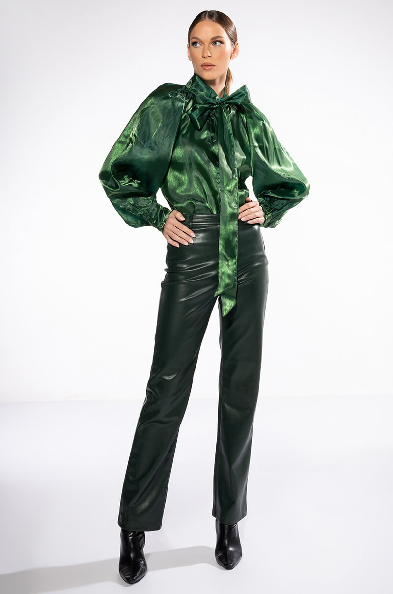 TALULLA TIE NECK LONG SLEEVE BLOUSE