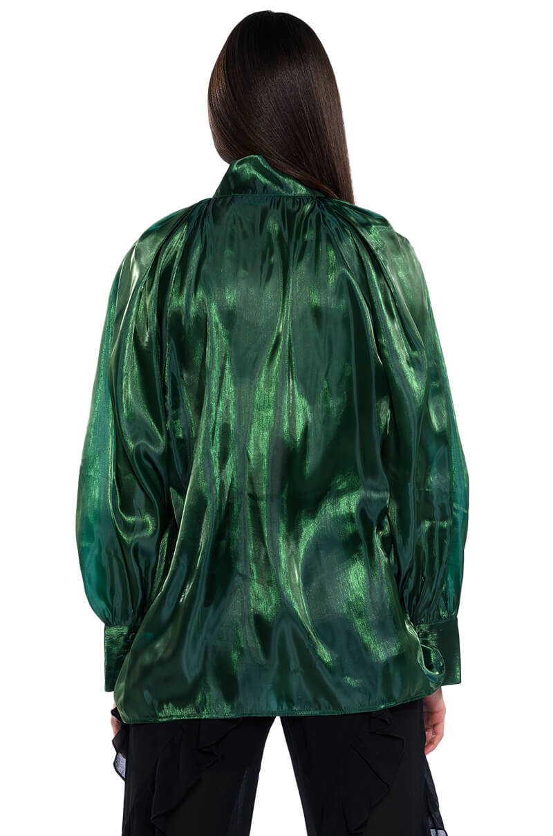 TALULLA TIE NECK LONG SLEEVE BLOUSE