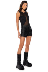 SEE ME CUT OUT MESH LONG SLEEVE BODYSUIT