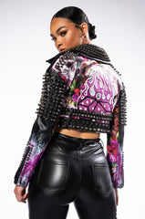TWIN FLAME DICE MOTO JACKET