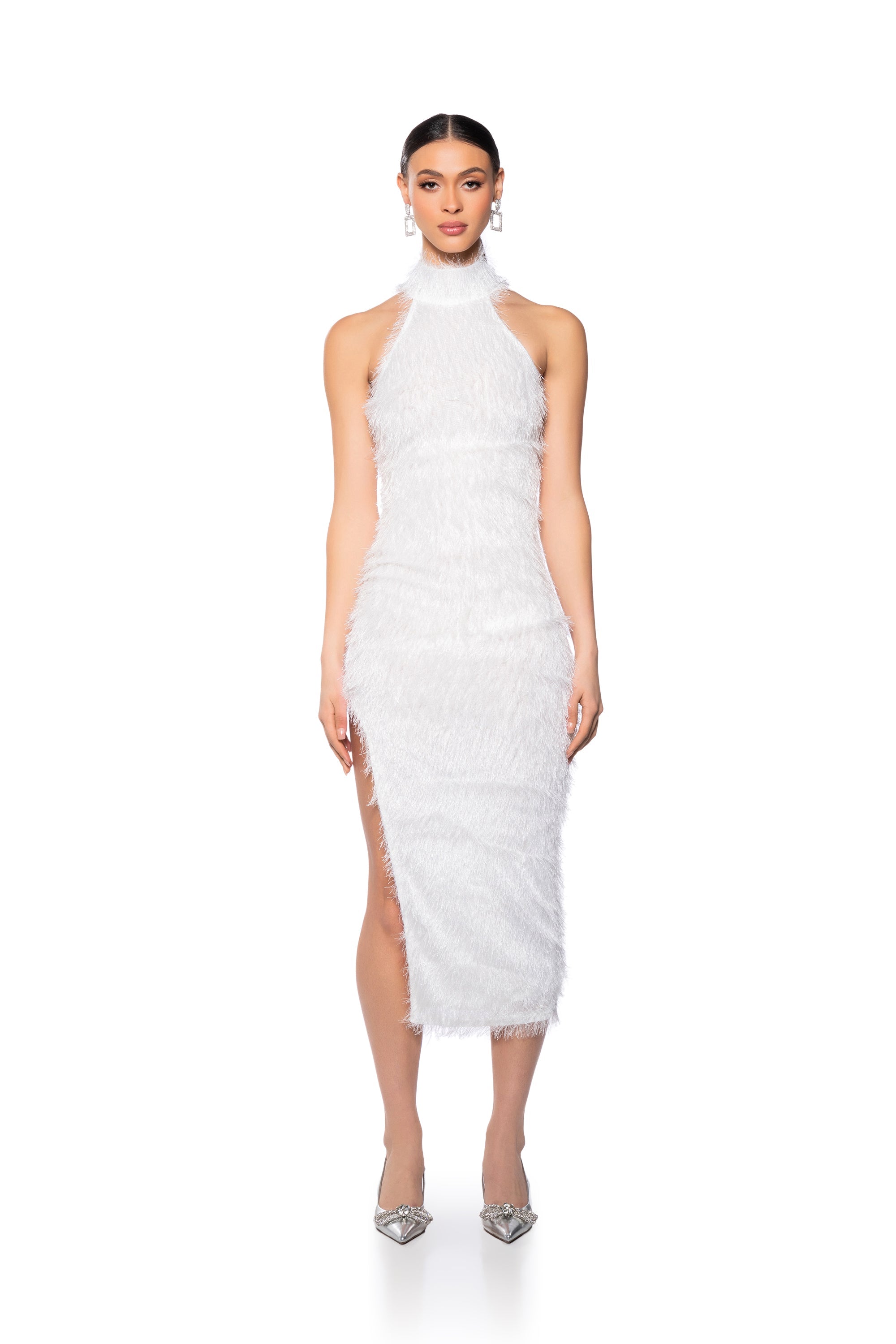 WINTER ELEGANCE HIGH NECK MAXI DRESS